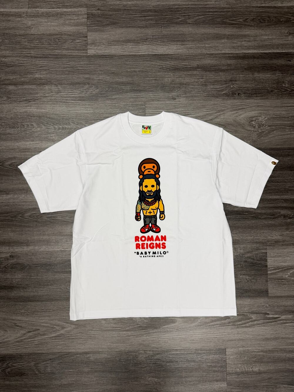 BAPE x WWE Roman Reigns Baby Milo Tee White L New